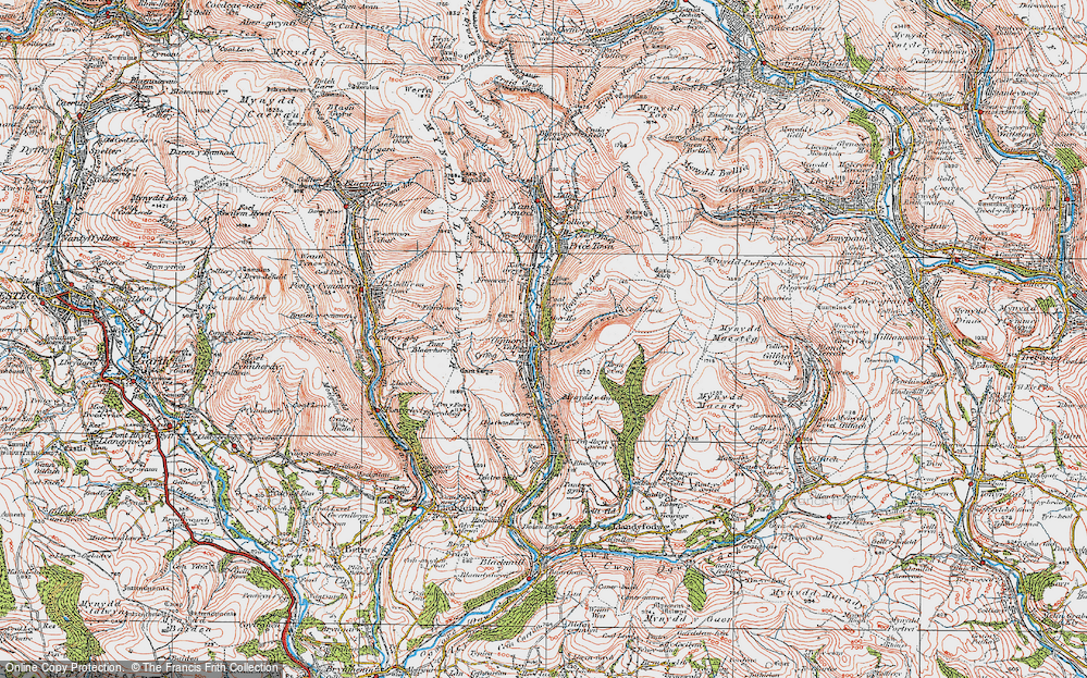 Old Map of Ogmore Vale, 1922 in 1922