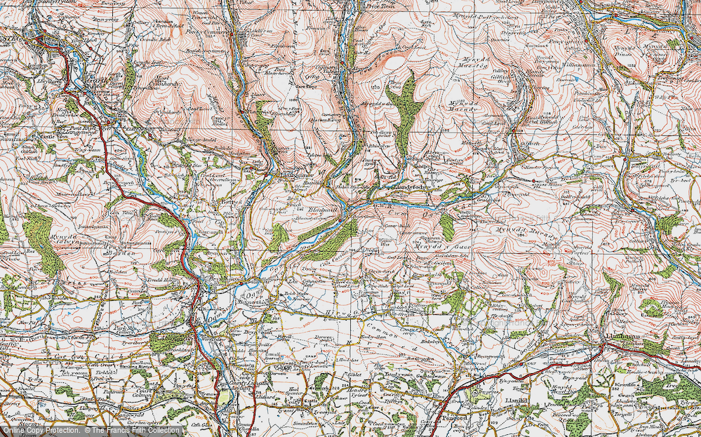 Old Map of Ogmore Valley, 1922 in 1922