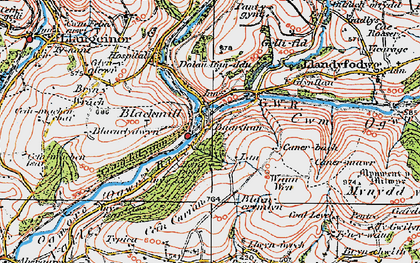 Old map of Ogmore Valley in 1922