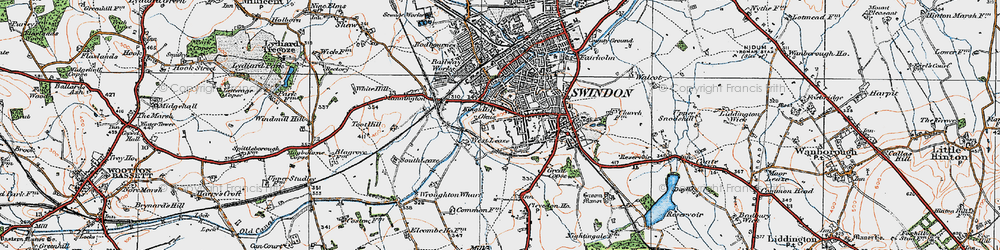 Old map of Westleaze in 1919