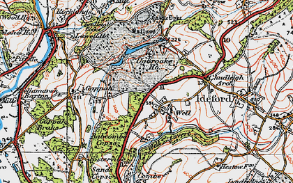 Old map of Olchard in 1919