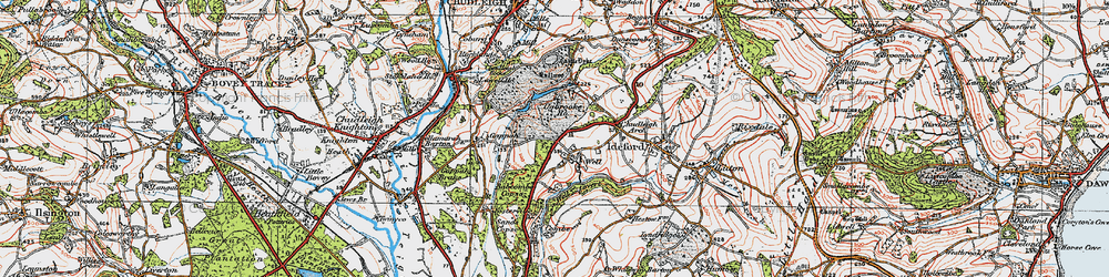Old map of Ugbrooke Ho in 1919