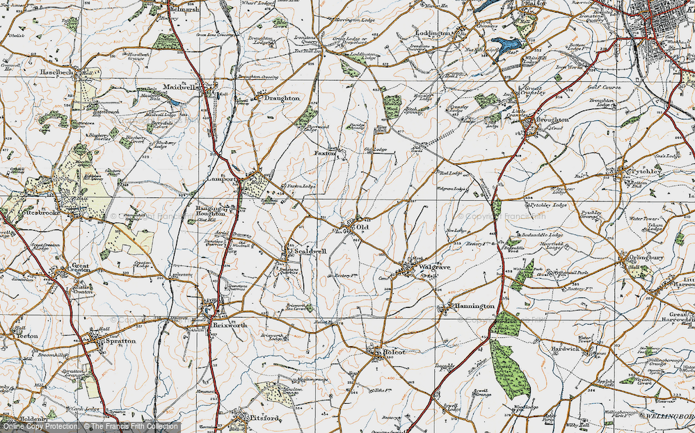 Old Map of Old, 1919 in 1919