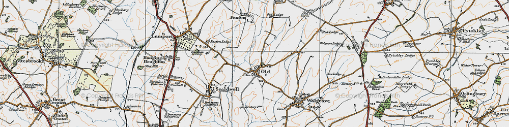 Old map of Old in 1919