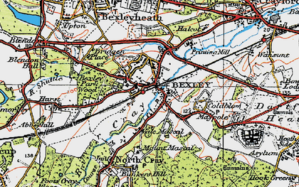Old map of Bexley Woods in 1920