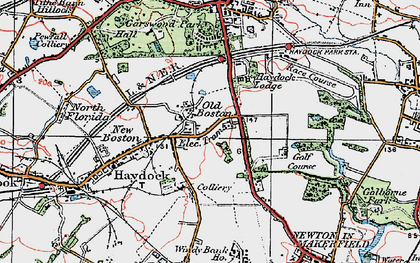 Old map of Old Boston in 1924