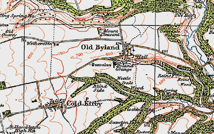 Old map of Blind Side in 1925