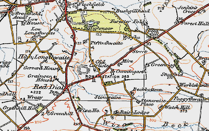 Old map of Old Carlisle in 1925