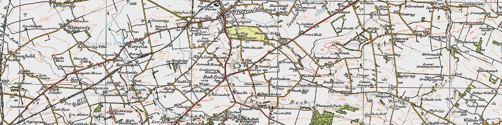 Old map of Old Carlisle in 1925