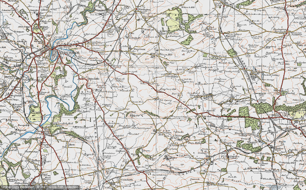 Old Map of Old Cassop, 1925 in 1925