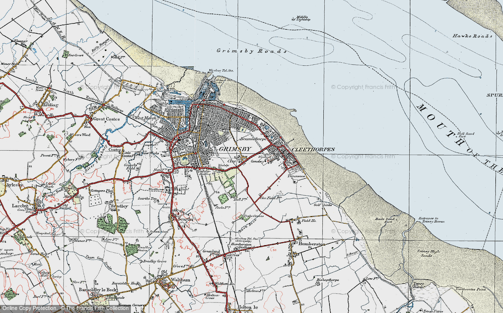 Old Map of Old Clee, 1923 in 1923