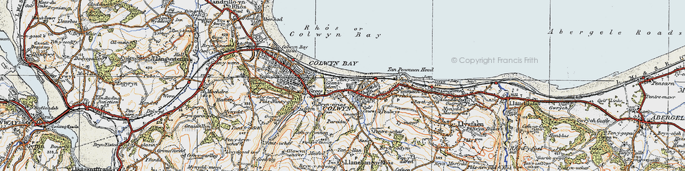 Old map of Old Colwyn in 1922