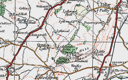 Old map of Old Coppice in 1921