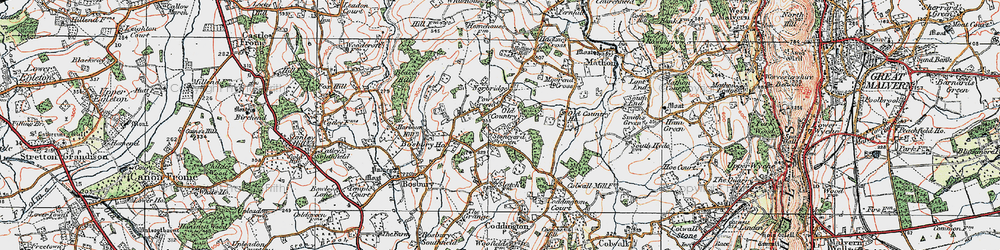 Old map of Coddington Cross in 1920
