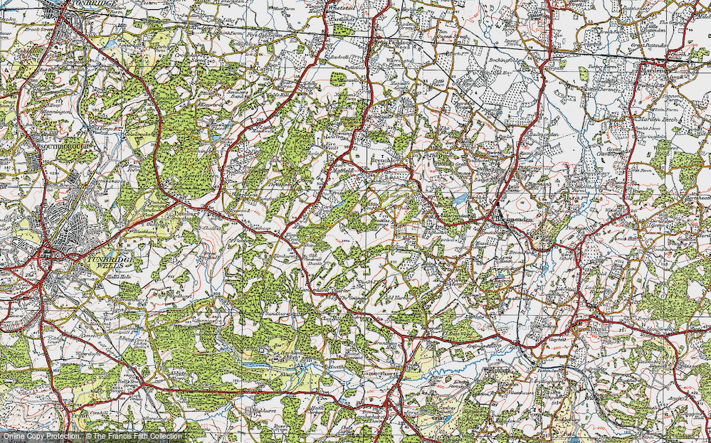 Old Map of Old Cryals, 1920 in 1920