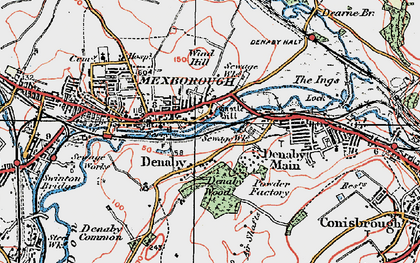 Old map of Old Denaby in 1924