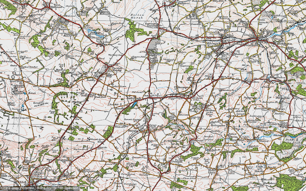 Old Map of Old Down, 1919 in 1919