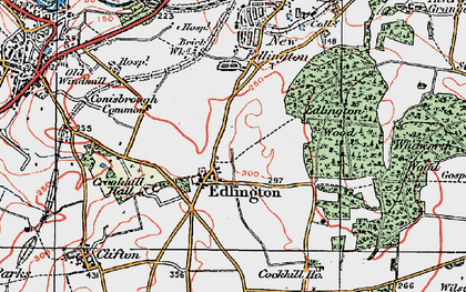 Old map of Old Edlington in 1923