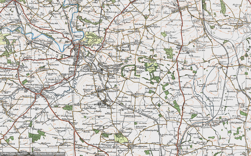 Old Map of Old Eldon, 1925 in 1925