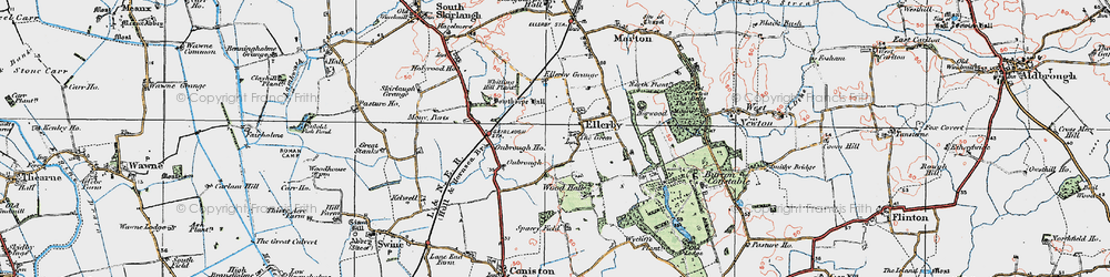 Old map of Old Ellerby in 1924