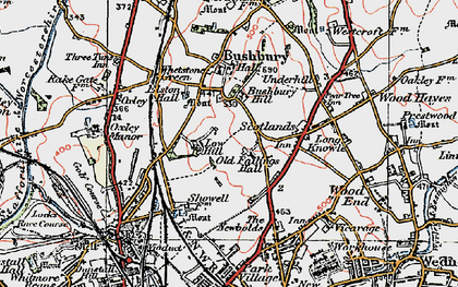Old map of Old Fallings in 1921