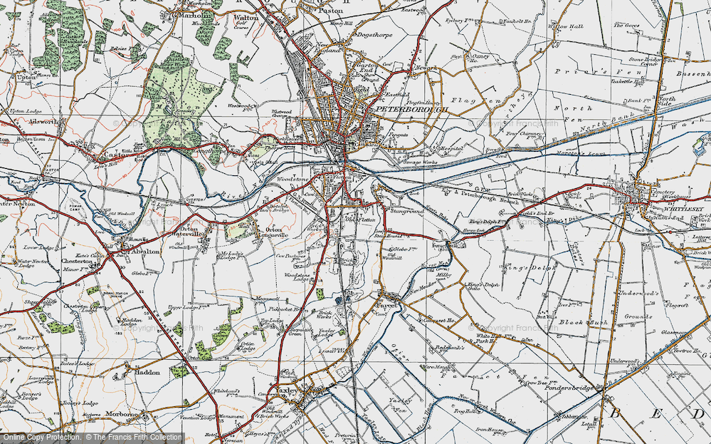 Old Map of Old Fletton, 1922 in 1922