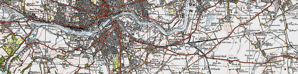 Old map of Old Fold in 1925