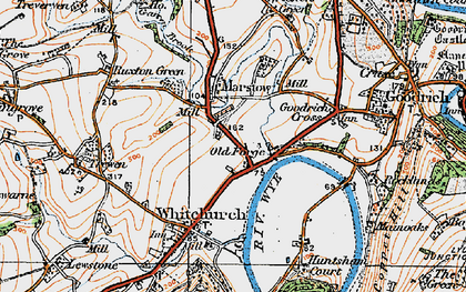 Old map of Old Forge in 1919