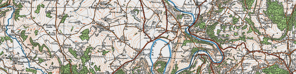 Old map of Old Forge in 1919