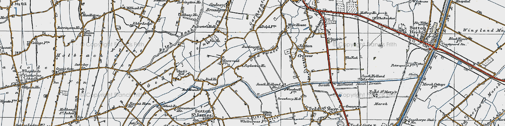 Old map of Old Gate in 1922