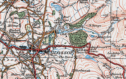 Old map of Yellowslacks Brook in 1924