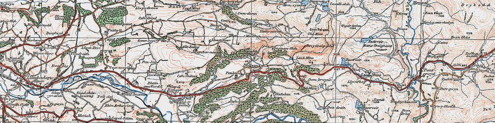 Old map of Old Goginan in 1922