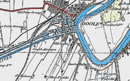 Old map of Goole Fields in 1924