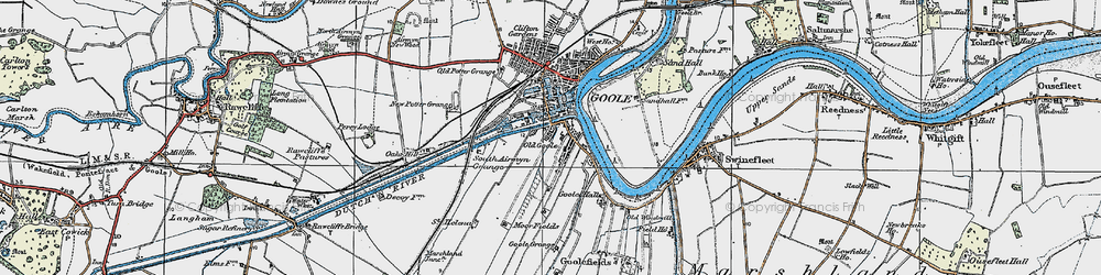 Old map of Old Goole in 1924