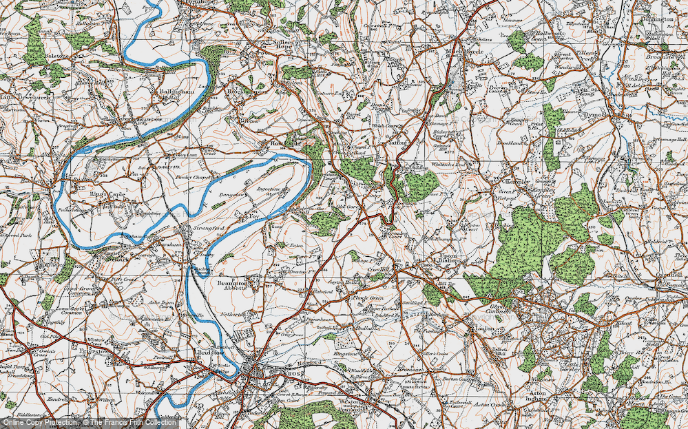 Old Map of Old Gore, 1919 in 1919