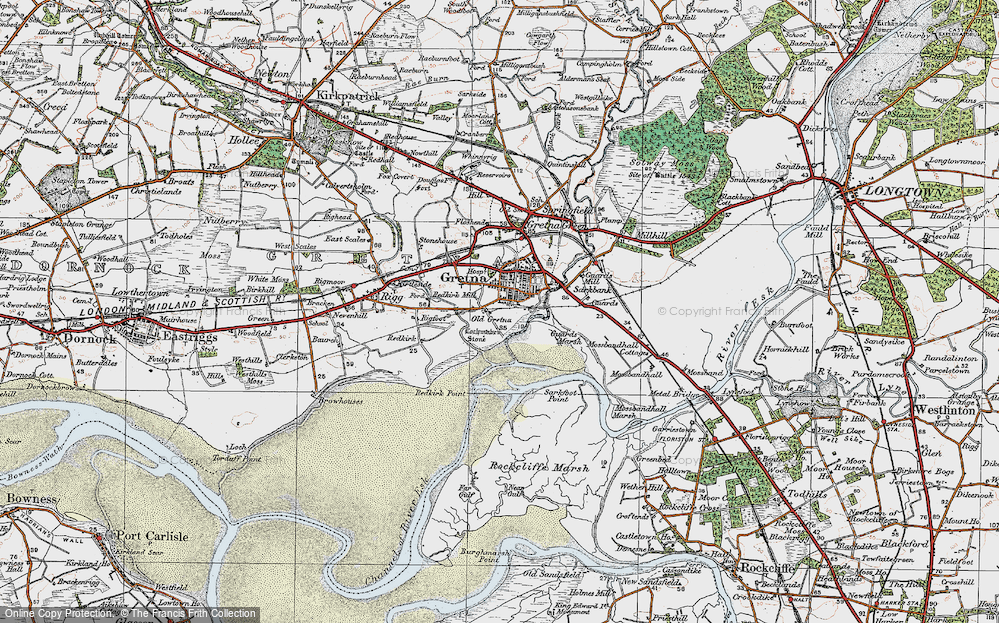 Old Map of Old Graitney, 1925 in 1925