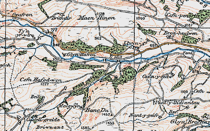 Old map of Old Hall in 1922