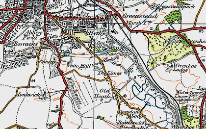 Old map of Old Heath in 1921