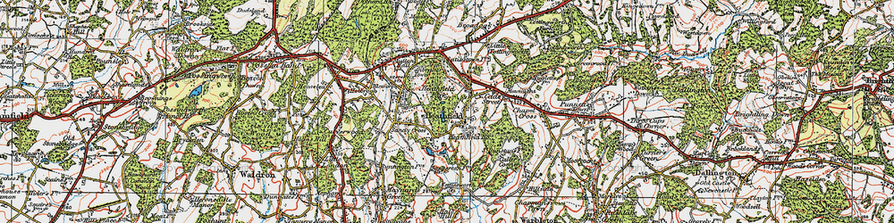 Old map of Old Heathfield in 1920