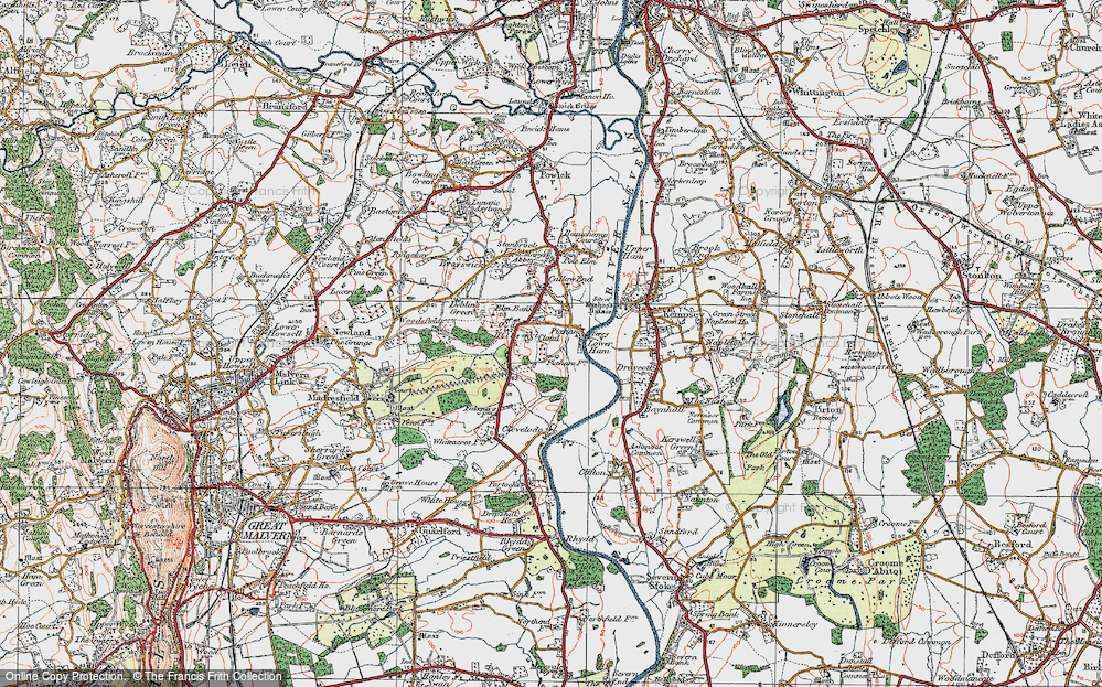 Old Map of Old Hills, 1920 in 1920