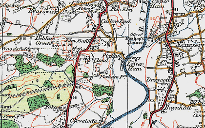 Old map of Old Hills in 1920