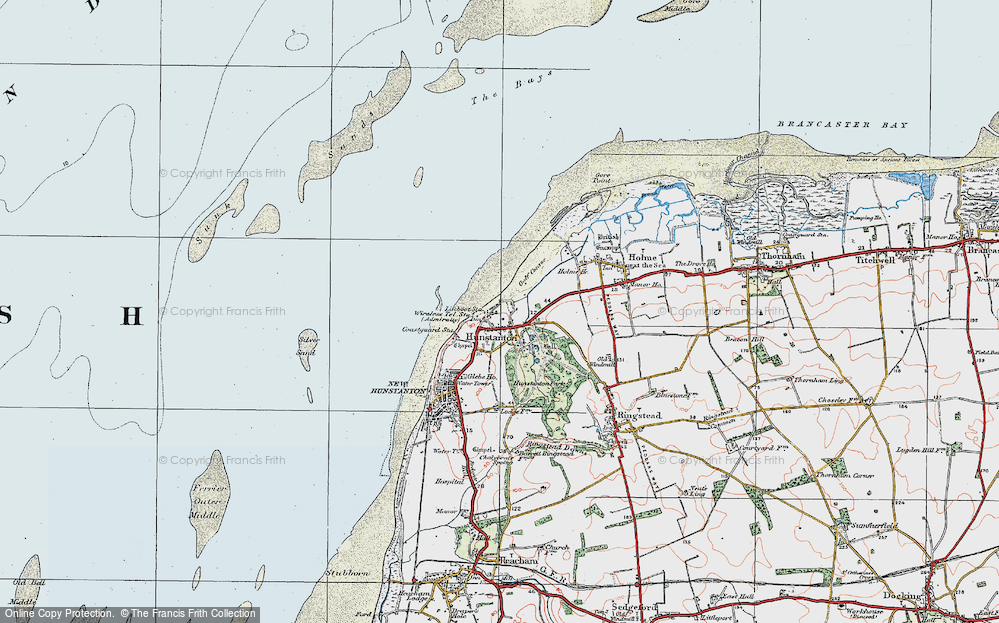 Old Map of Old Hunstanton, 1922 in 1922