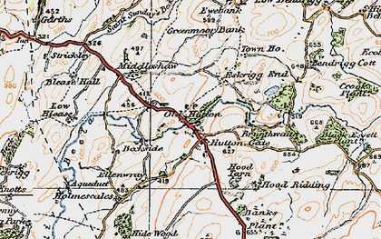 Old map of Brunthwaite in 1925