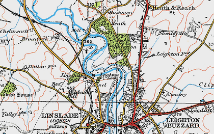 Old map of Old Linslade in 1919
