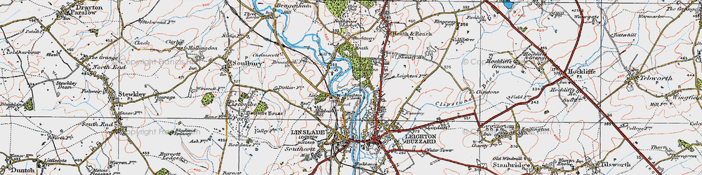 Old map of Old Linslade in 1919