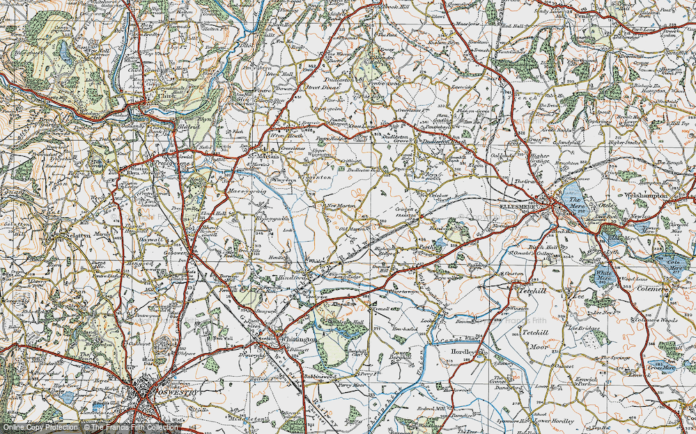 Old Map of Old Marton, 1921 in 1921