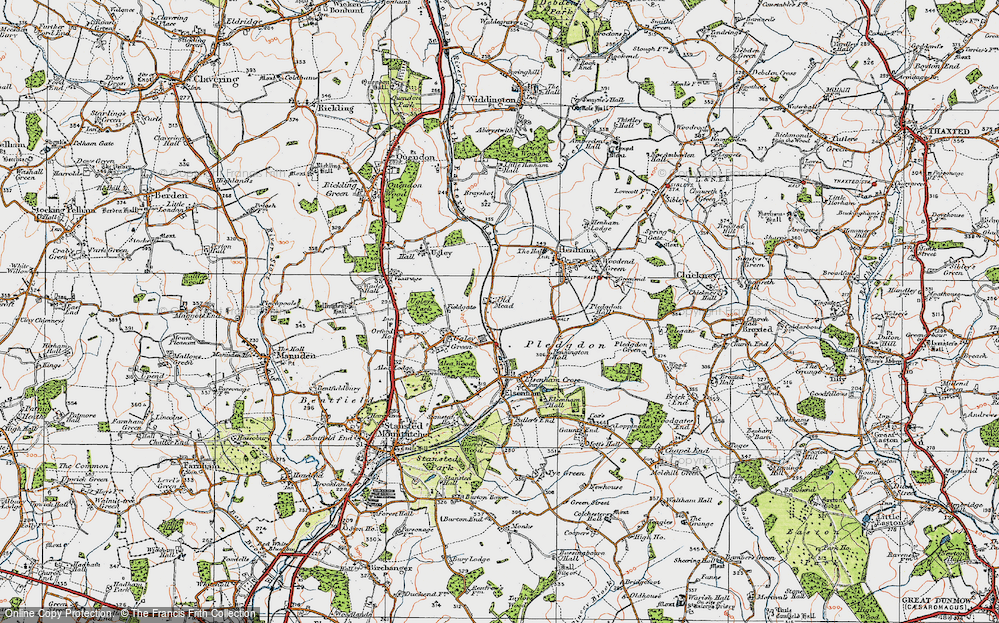 Old Map of Old Mead, 1919 in 1919