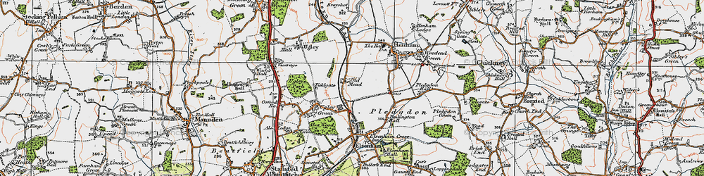 Old map of Old Mead in 1919