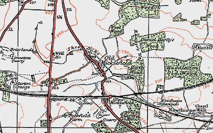 Old map of Old Micklefield in 1925