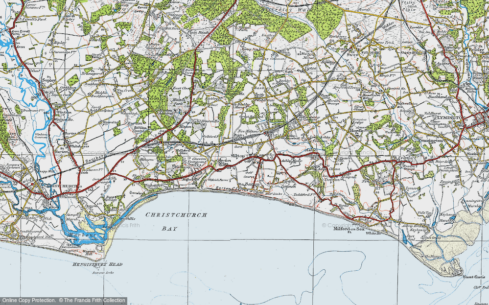 Old Map of Old Milton, 1919 in 1919